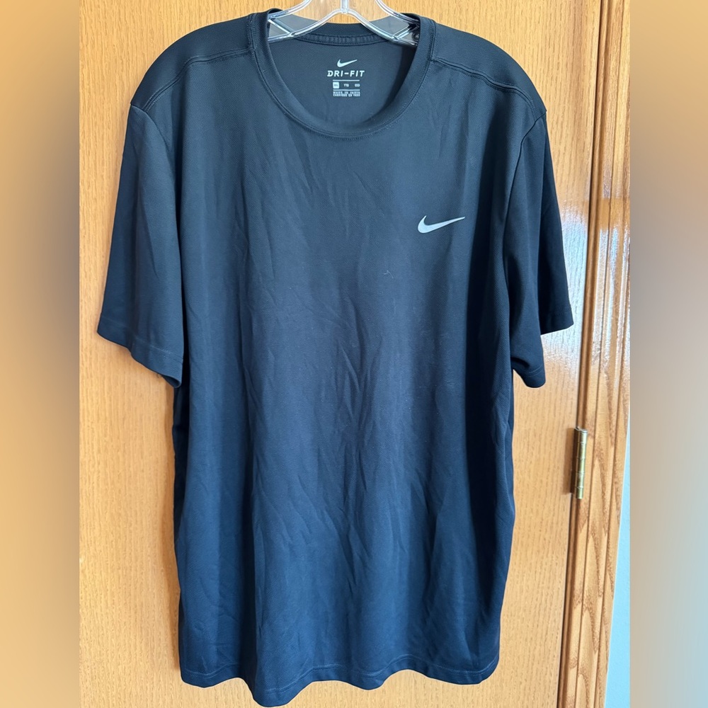Nike Black Short-Sleeve Dri-FIT Tee with Reflective Swoosh